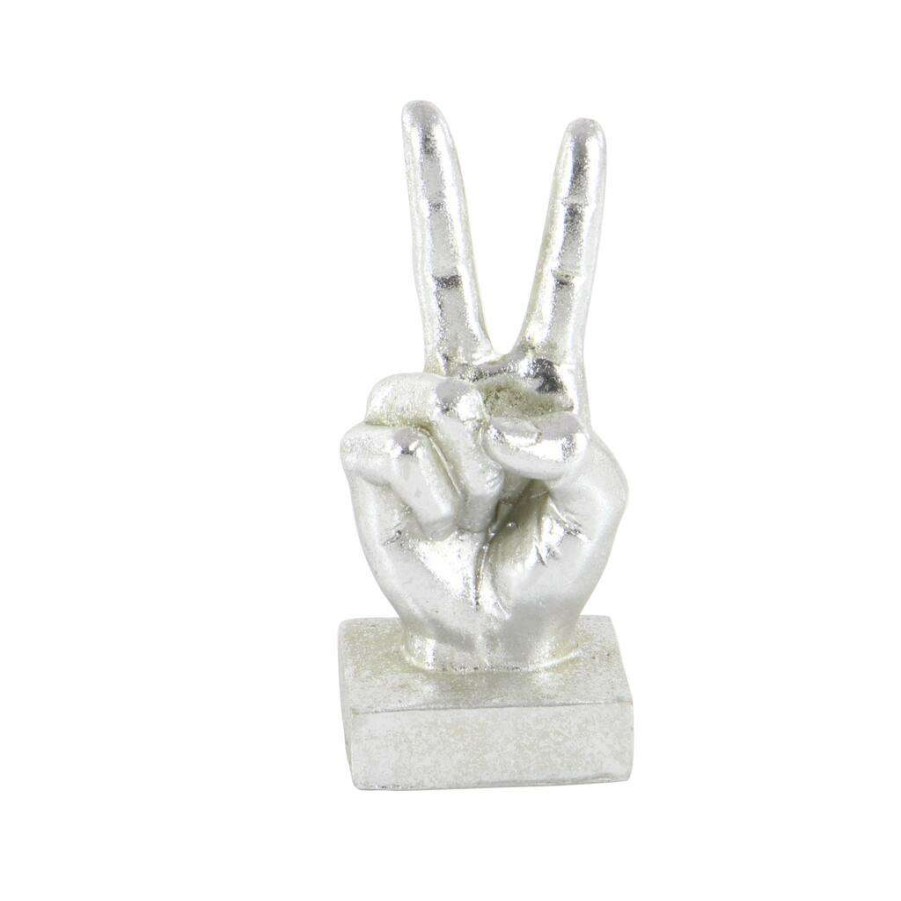 Home & Decor * | Coupon Cosmoliving By Cosmopolitan Silver Hand Sculpture Set