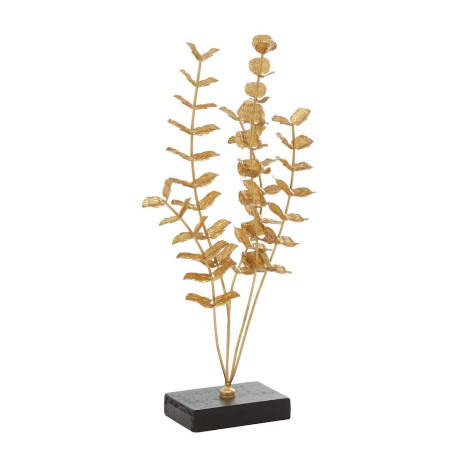 Home & Decor * | Best Reviews Of Cosmoliving By Cosmopolitan 21 Gold Metal Contemporary Abstract Sculpture