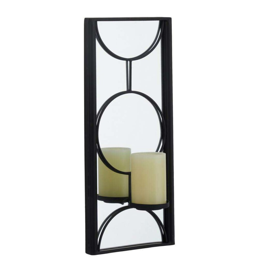 Home & Decor * | Top 10 Cosmoliving By Cosmopolitan Black Metal Modern Wall Sconce