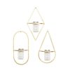 Home & Decor * | Buy Cosmoliving By Cosmopolitan Gold Vase Metal Wall Decor Set, 3Ct.