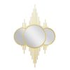 Home & Decor * | Cheapest Cosmoliving By Cosmopolitan 39 Gold Metal Contemporary Wall Mirror Decor