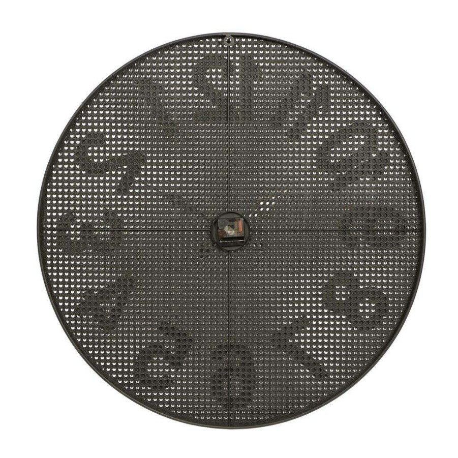 Home & Decor * | Deals Cosmoliving By Cosmopolitan 32 Black Metal Industrial Wall Clock