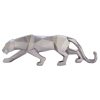 Home & Decor * | Coupon Cosmoliving By Cosmopolitan Silver Leopard Sculpture