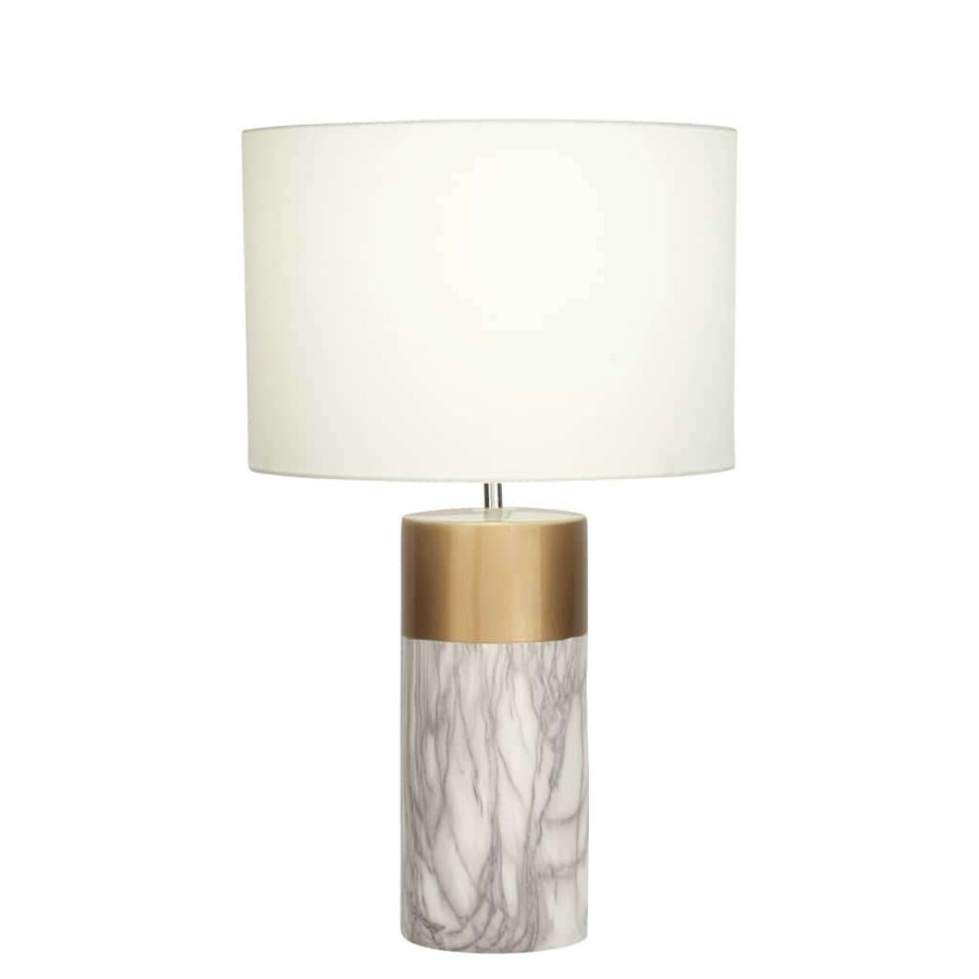 Home & Decor * | Cheapest Cosmoliving By Cosmopolitan 25 White Stone Glam Table Lamp