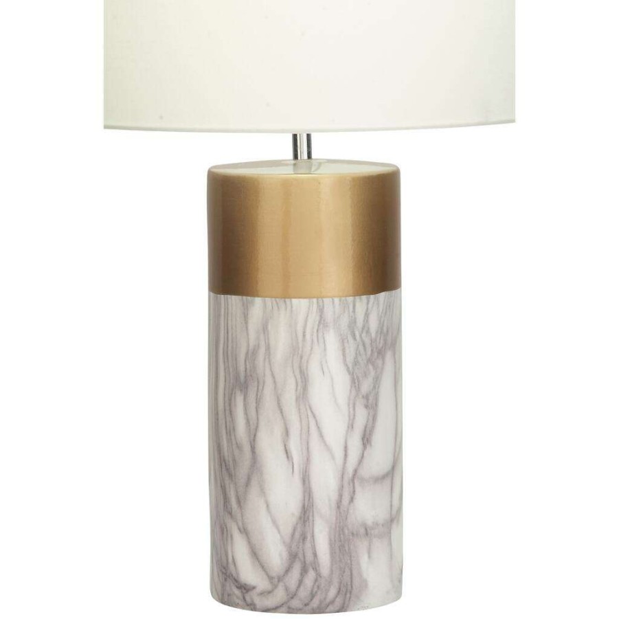 Home & Decor * | Cheapest Cosmoliving By Cosmopolitan 25 White Stone Glam Table Lamp