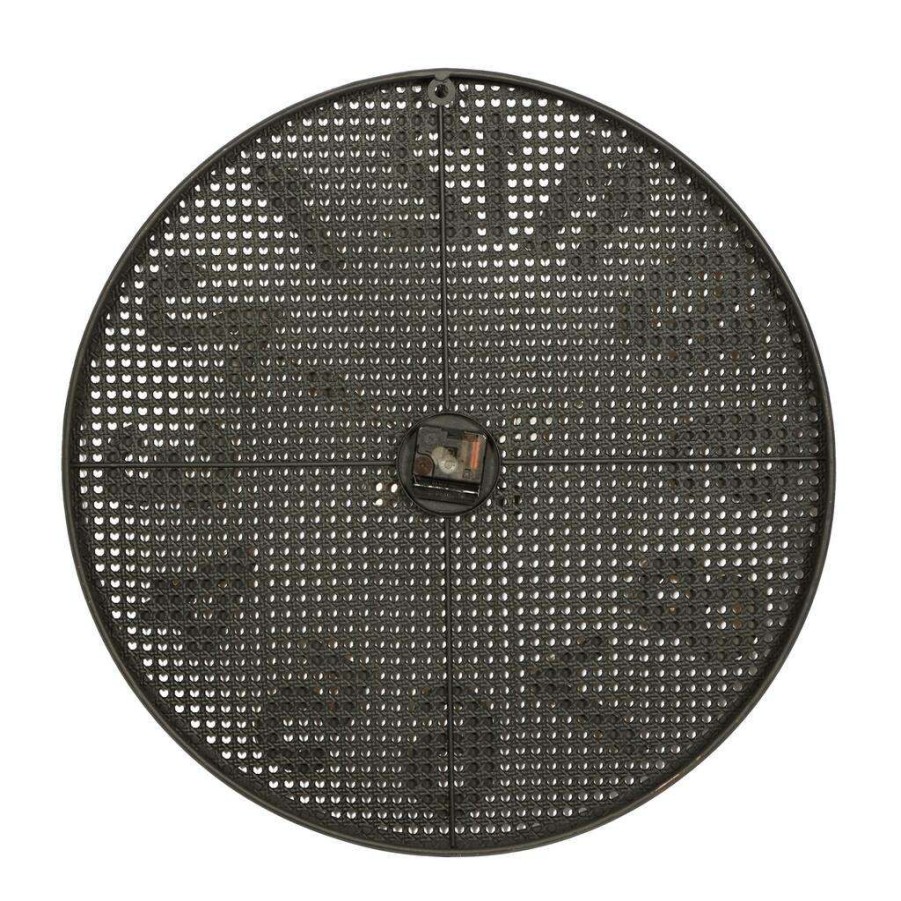 Home & Decor * | Deals Cosmoliving By Cosmopolitan 24 Black Metal Industrial Wall Clock