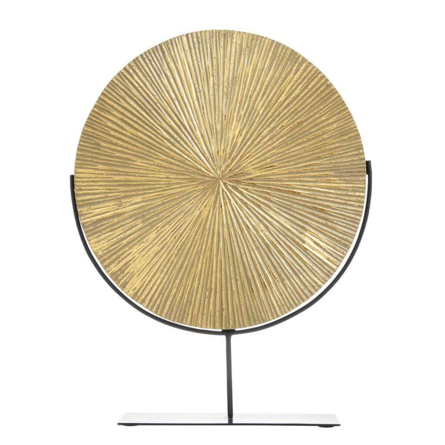 Home & Decor * | Deals Cosmoliving By Cosmopolitan Gold Metal Contemporary Sculpture, 23 X 18 X 4