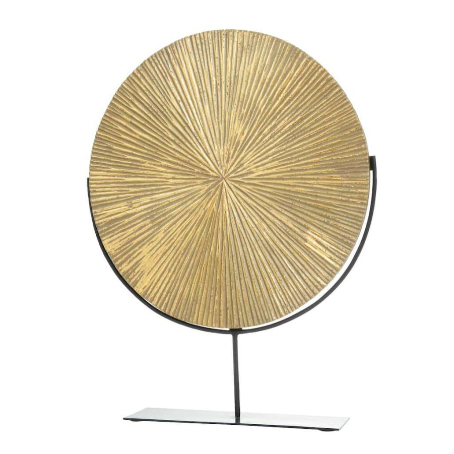 Home & Decor * | Deals Cosmoliving By Cosmopolitan Gold Metal Contemporary Sculpture, 23 X 18 X 4