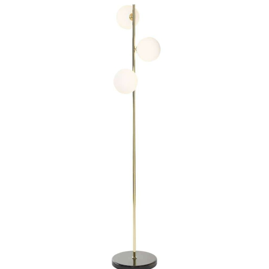 Home & Decor * | Budget Cosmoliving By Cosmopolitan 55 Gold Metal Modern Floor Lamp