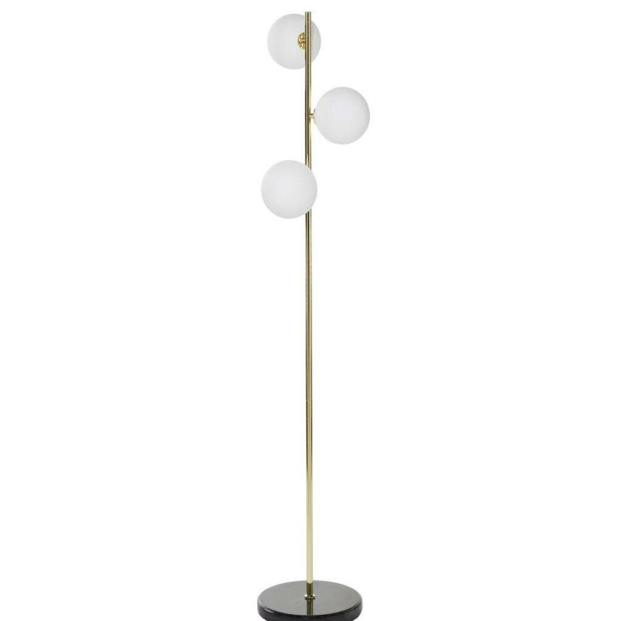 Home & Decor * | Budget Cosmoliving By Cosmopolitan 55 Gold Metal Modern Floor Lamp