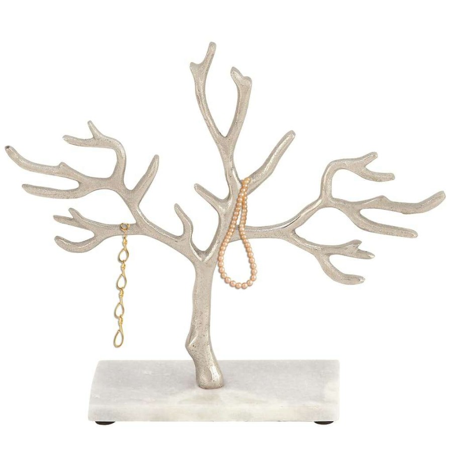 Beads & Jewelry * | Promo Cosmoliving By Cosmopolitan 10 Silver Tree Jewelry Stand