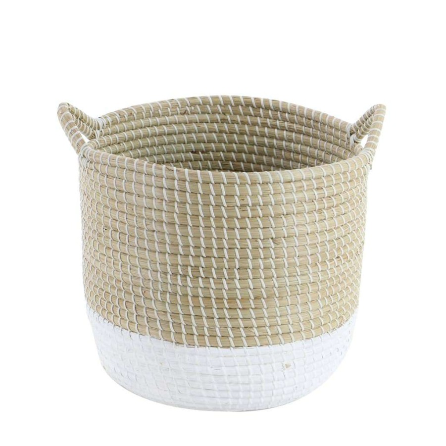 Storage * | Cheapest Cosmoliving By Cosmopolitan Brown Sea Grass Contemporary Storage Basket Set