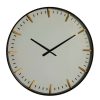 Home & Decor * | Flash Sale Cosmoliving By Cosmopolitan White Glass Contemporary Wall Clock, 20 X 20 X 2