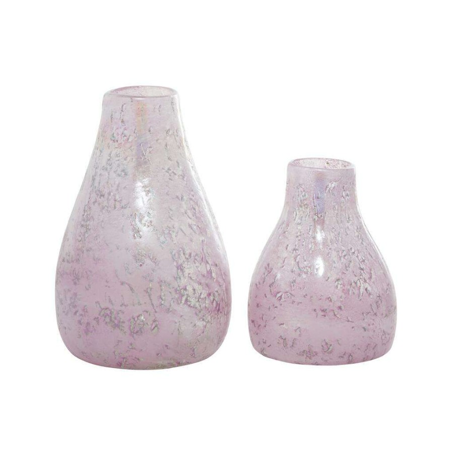 Floral * | Cheapest Cosmoliving By Cosmopolitan Purple Glass Vase Set