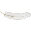 Home & Decor * | Deals Cosmoliving By Cosmopolitan White Polystone Feather Wall Decor