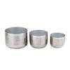 Floral * | Best Pirce Cosmoliving By Cosmopolitan Set Of 3 Silver Iron Modern Planter, 9 X 12 X 12