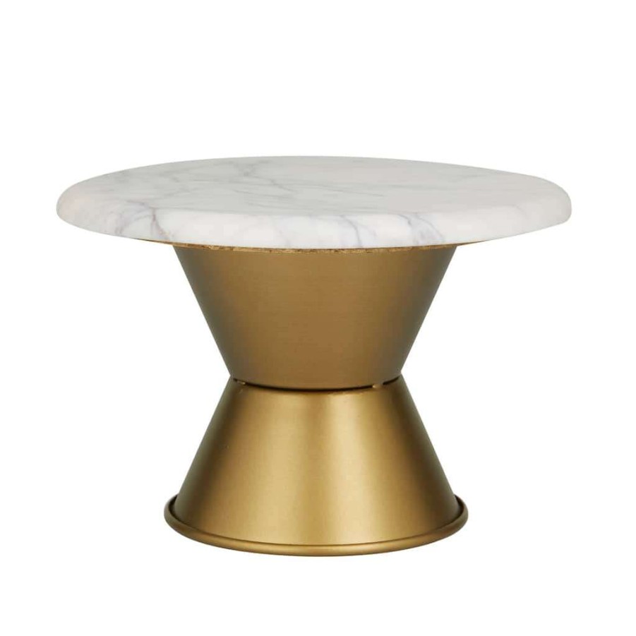 Home & Decor * | Best Pirce White Glam Cake Stand, 10 X 10 X 6 By Cosmoliving By Cosmopolitan