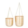 Floral * | Best Sale Cosmoliving By Cosmopolitan Gold Metal Glam Planter Set