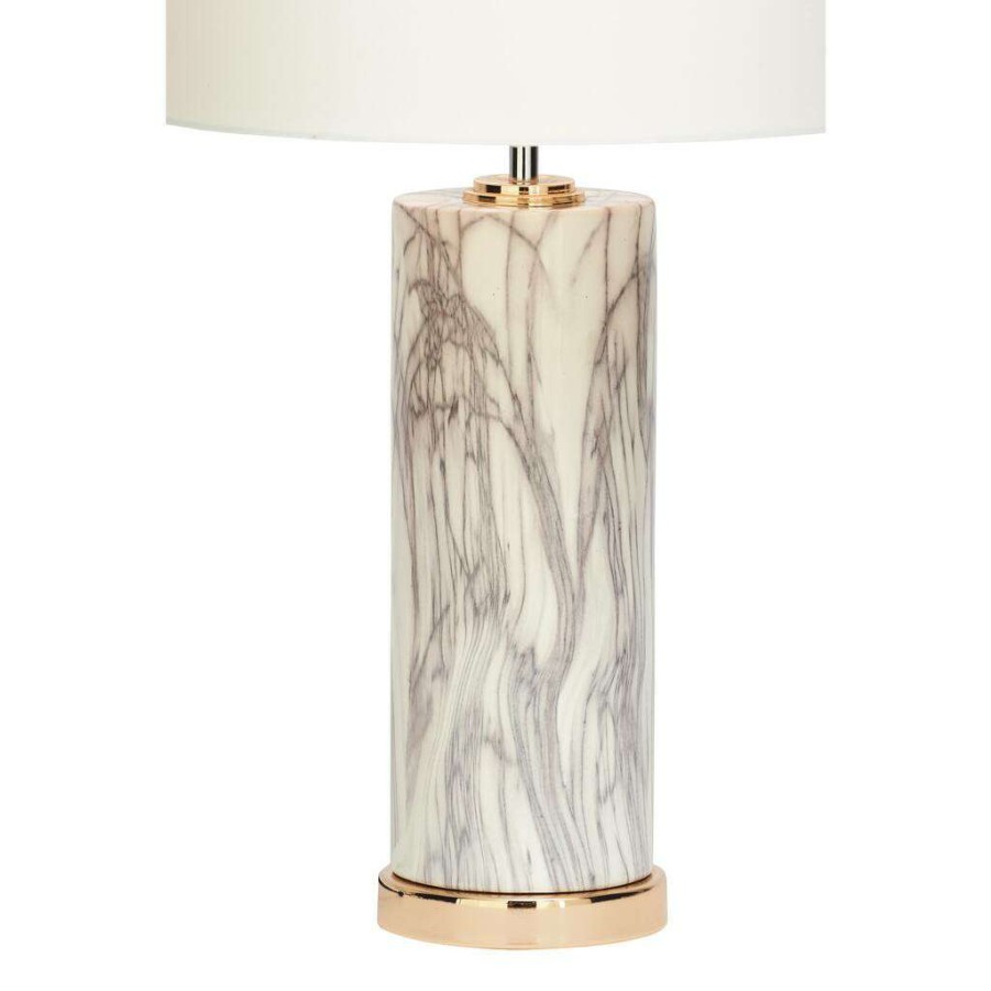 Home & Decor * | Wholesale Cosmoliving By Cosmopolitan 26 Gold Stone Glam Table Lamp