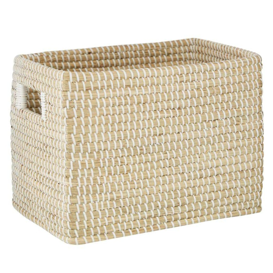 Storage * | Coupon Cosmoliving By Cosmopolitan 15 Brown Seagrass Contemporary Storage Basket