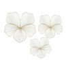 Home & Decor * | Cheapest Cosmoliving By Cosmopolitan Gold Floral Glam Wall Decor Set