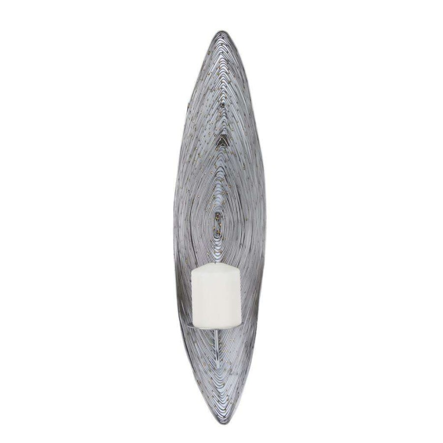 Home & Decor * | Best Deal Cosmoliving By Cosmopolitan 23 Silver Contemporary Wall Sconce