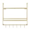 Home & Decor * | Deals Cosmoliving By Cosmopolitan Gold Iron Modern Wall Shelf, 20 X 20 X 5