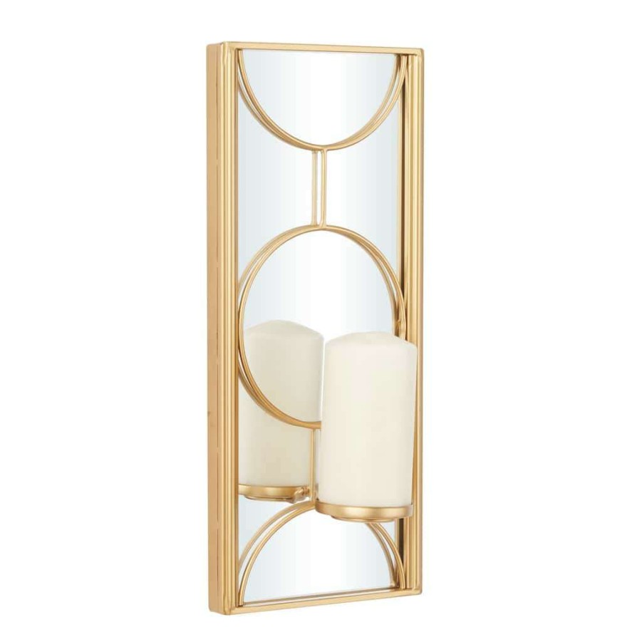 Home & Decor * | New Cosmoliving By Cosmopolitan Gold Metal Modern Wall Sconce