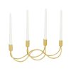 Home & Decor * | Coupon Cosmoliving By Cosmopolitan Gold Metal Contemporary Candelabra, 5 X 15 X 3