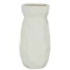 Floral * | Flash Sale Cosmoliving By Cosmopolitan White Ceramic Modern Vase, 16 X 8 X 8