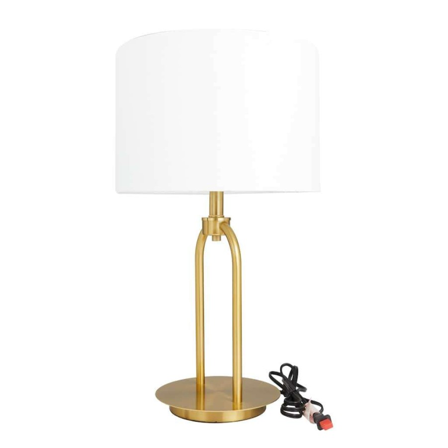 Home & Decor * | Best Deal Gold Modern Table Lamp, 7 X 7 X 19 By Cosmoliving By Cosmopolitan