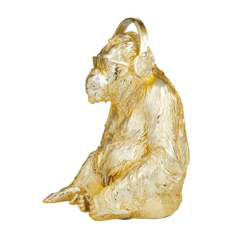 Home & Decor * | Best Pirce Cosmoliving By Cosmopolitan Gold Polystone Glam Sculpture, 14 X 10 X 10