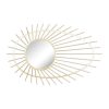 Home & Decor * | Budget Cosmoliving By Cosmopolitan Gold Metal Contemporary Wall Mirror, 34 X 22 X 1