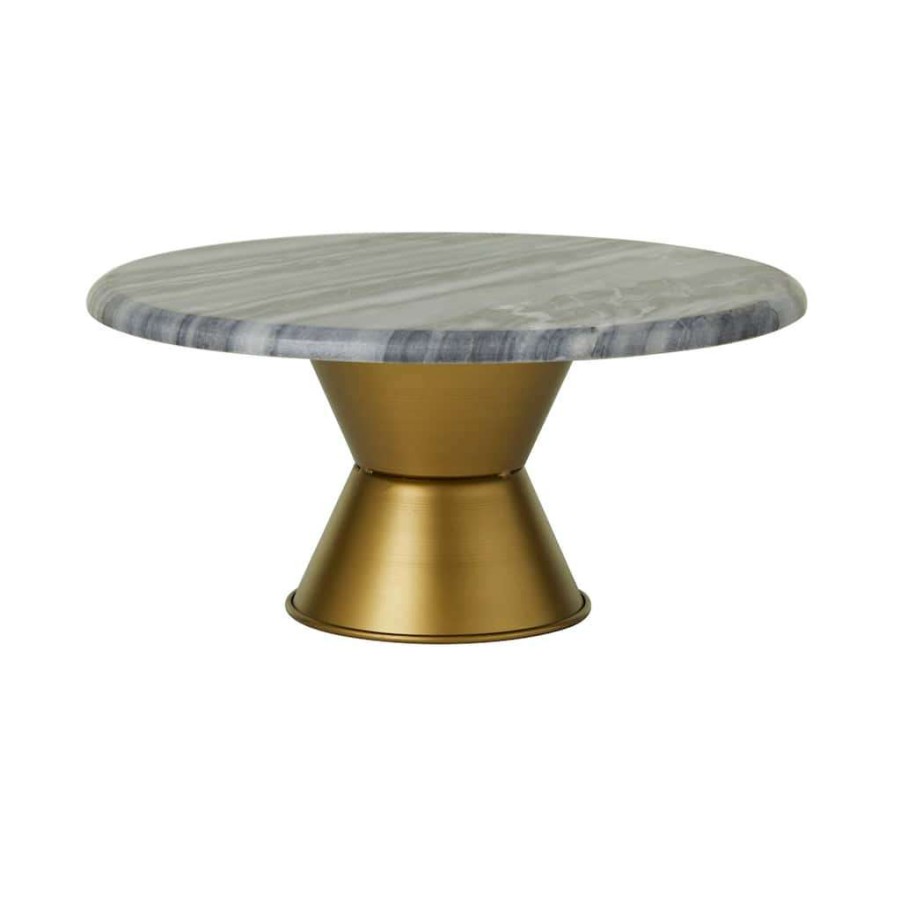 Home & Decor * | Top 10 Grey Glam Cake Stand, 14 X 14 X 7 By Cosmoliving By Cosmopolitan