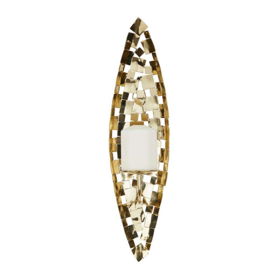 Home & Decor * | Best Deal 20 Gold Contemporary Wall Sconce By Cosmoliving By Cosmopolitan