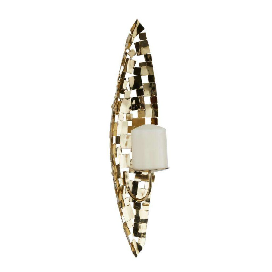 Home & Decor * | Best Deal 20 Gold Contemporary Wall Sconce By Cosmoliving By Cosmopolitan